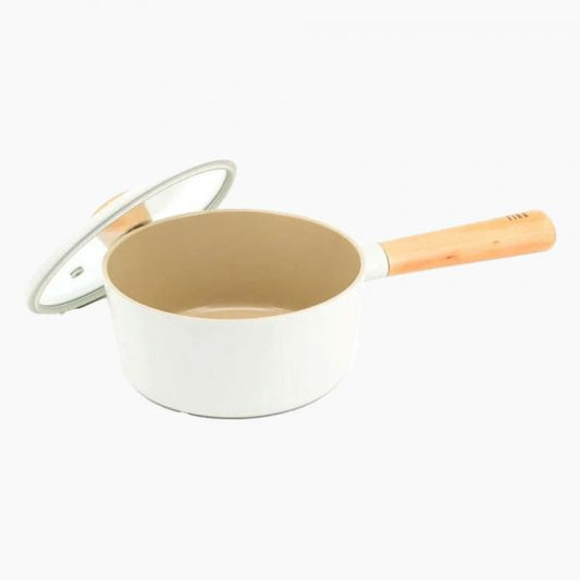 Neoflam Fika — Casserole Aluminium Coulé 18 cm avec Couvercle en Verre