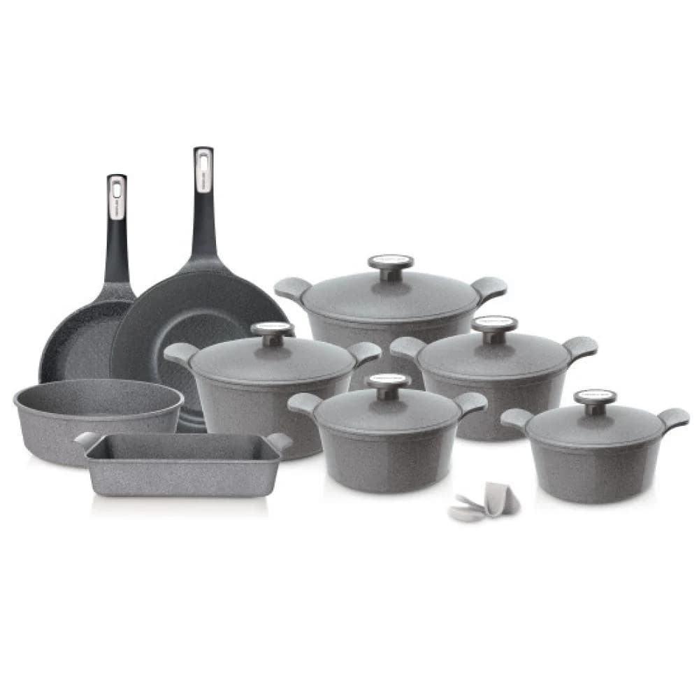 Set Extrema Korean Céramique 14 Pièces — Gris