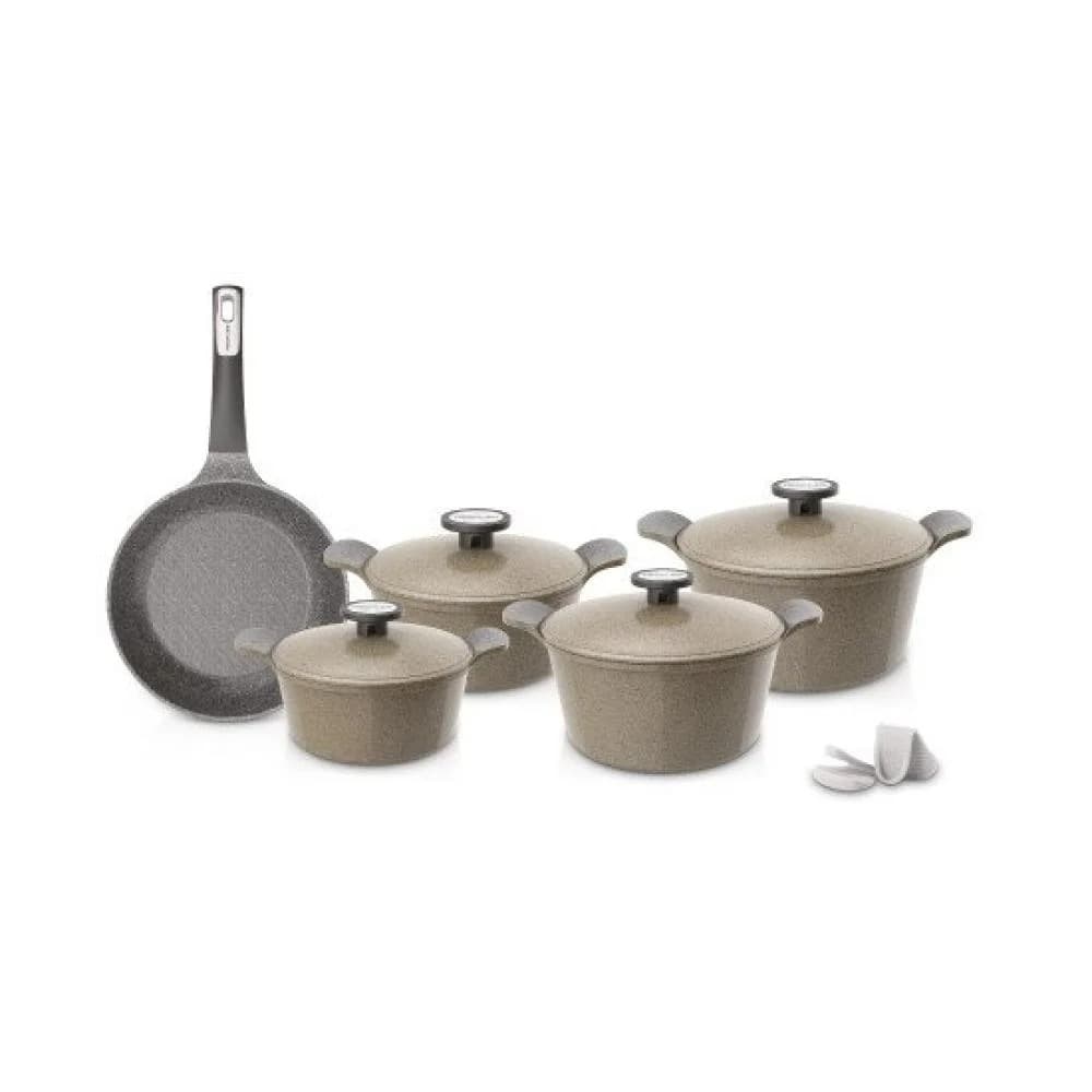 Neoflam Set céramique 9 Pièces Beige