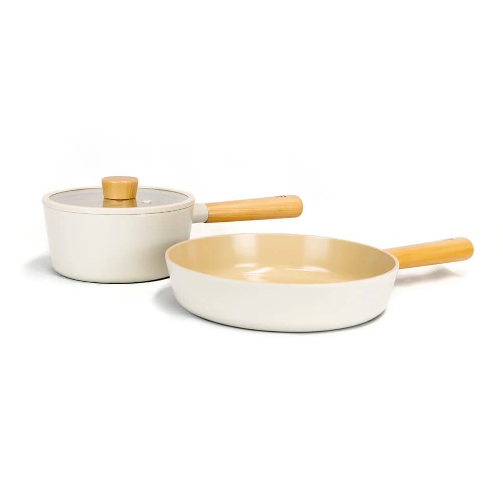 Fika Set — Poêle 28cm + Poêle 24cm + Casserole 18cm avec Couvercle