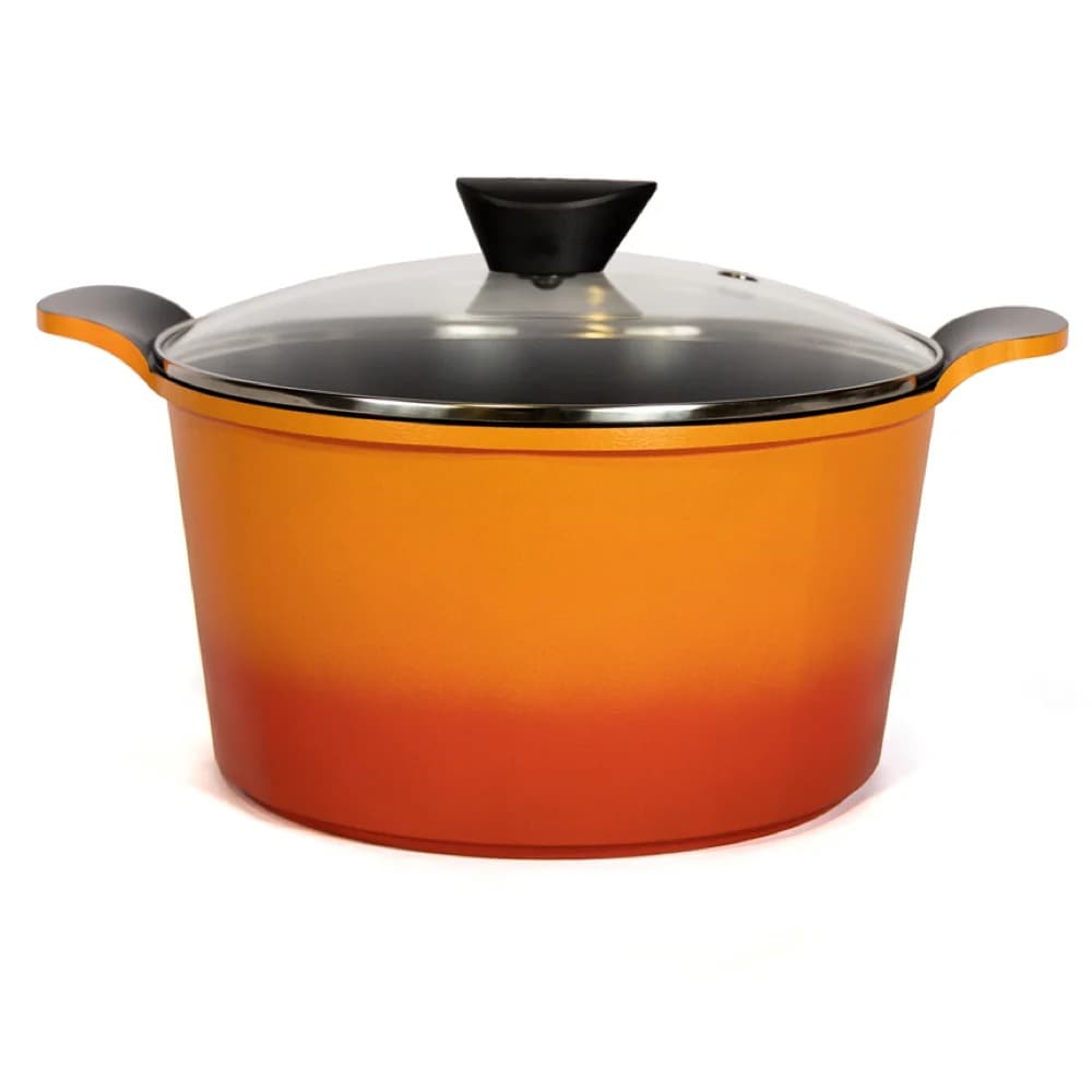 Neoflam Venn Set 3 Pièces Orange — Casseroles Basses 26, 28 & 24cm