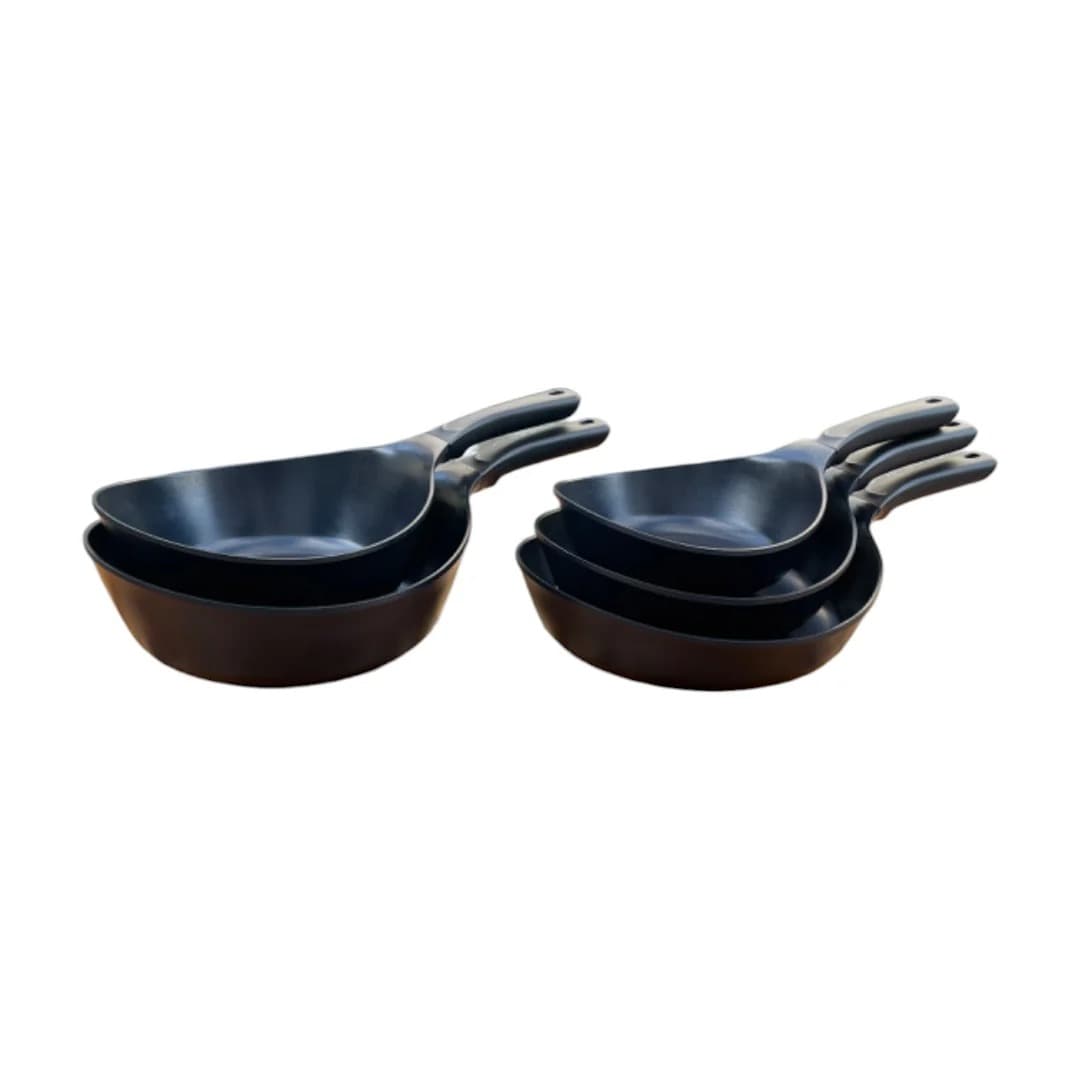 Neoflam Vulcan Set 5 Pièces — 3 Poêles & 2 Woks Noir Induction