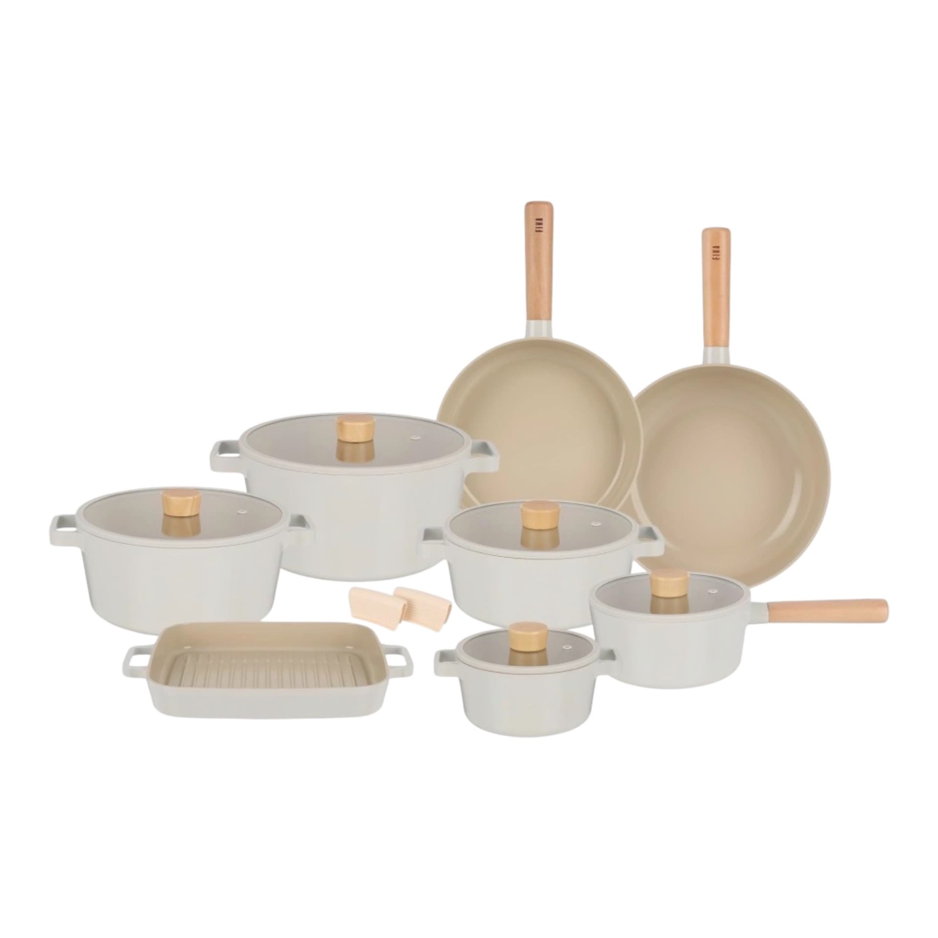 Neoflam Aluminium Fika Mini Set de Cuisine 8 Pièces — Peach