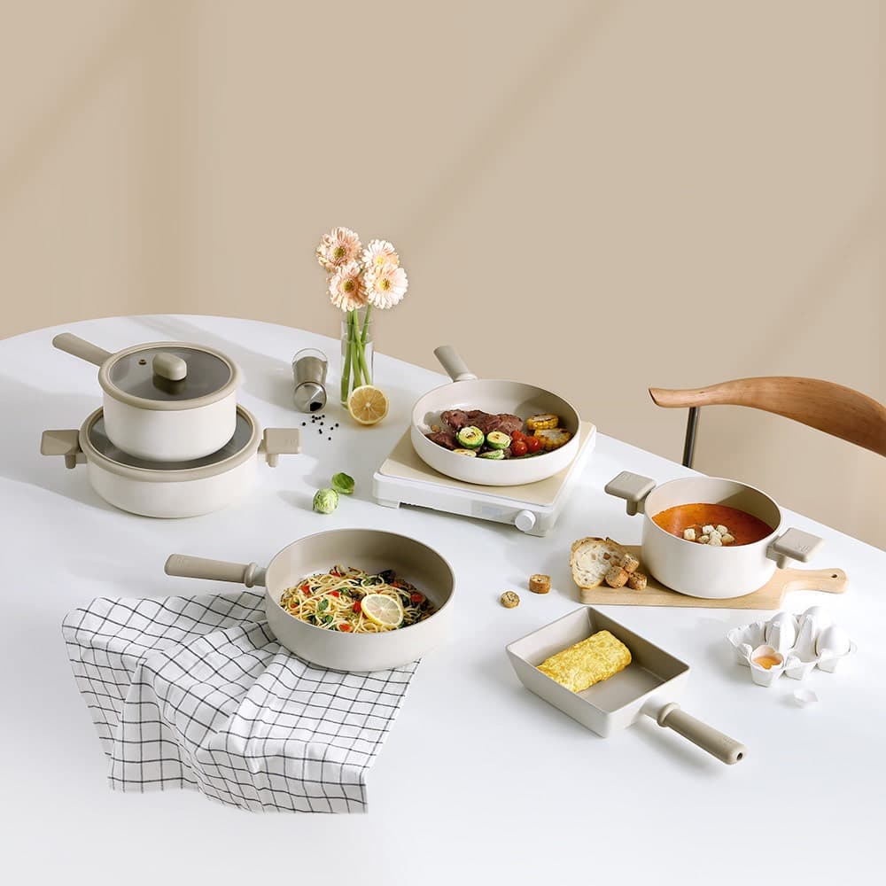 Set Shushu Induction 4 Pièces — Casserole 18cm, Marmite 20cm, Hot Pot 24cm & Multi-Poêle 24cm