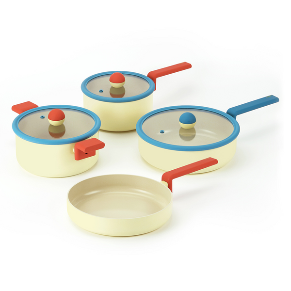 Casserole 18 cm, Faitout 20 cm, Wok 24 cm et Poêle 24 cm – Induction
