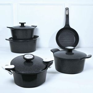 Neoflam Ensemble 11 Pièces — Noir Marbre