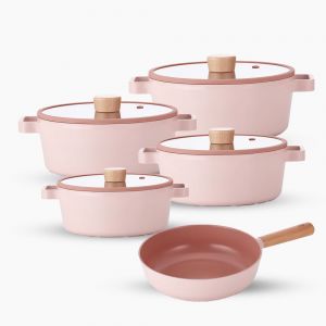 Neoflam Fika — Ensemble Mini Peach 11 Pièces en Aluminium