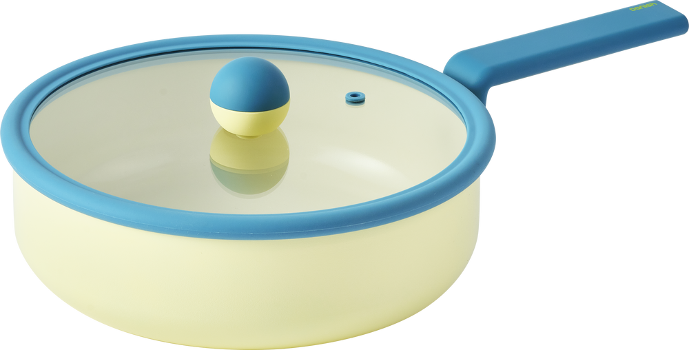 Neoflam Danish — Wok Aluminium 24 cm avec Couvercle en Verre